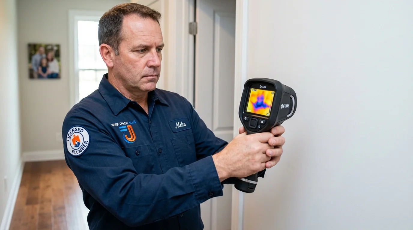 Thermal imaging leak detection by Johns Plumbing LLC in Hallock
